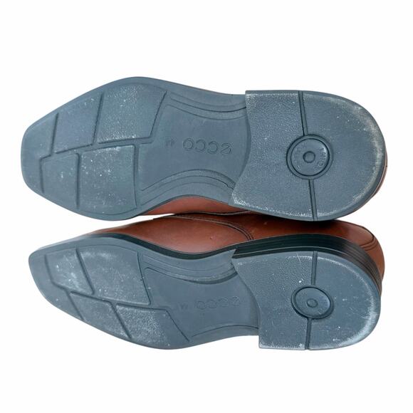 Ecco Brown Leather Edinburgh Lace Up Loafers Sz 10.5 Sz 44 main image 4